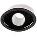 A black circular pusher with a hole in it.