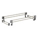 A metal rack with two metal bars.