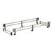 A metal shelf rail kit with two bars.