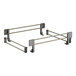 A metal frame with metal rods and two metal bars for a Cambro Camshelving unit.