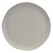 A matte vanilla melamine plate with a small rim.