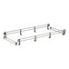 A metal frame with metal bars and metal rods.