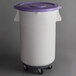 a white and purple bucket