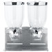 Zevro KCH-06146 Stainless Steel Designer Double Canister Dry Food Dispenser