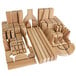 A group of Whitney Brothers maple wood blocks with various shapes and sizes.