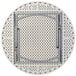 A gray NPS round plastic table with metal frame.