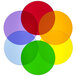 a group of circles in different colors