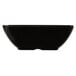A black Carlisle square melamine ramekin on a white background.