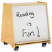 A Whitney Brothers mobile big book display with a white dry erase board.