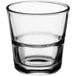 An Anchor Hocking Clarisse old fashioned glass with a clear bottom and rim.