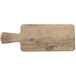 A rectangular faux oak wood melamine display board with a handle.