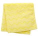 a yellow towel with zigzag pattern