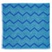 A blue and white chevron pattern on a white background.