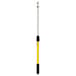 A yellow and black Rubbermaid Quick-Connect telescopic pole with a white handle.