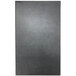 A customizable grey leather menu cover with a black interior.