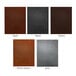 A brown Tamarac leather menu cover with a white border.