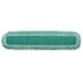 A green Rubbermaid microfiber fringed dust mop pad.