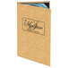 A Menu Solutions Water Street wicker 2 view menu cover with a white background.