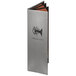 A silver and black Menu Solutions quad panel menu cover with an orange logo.