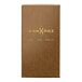 A brown customizable menu cover with gold text and a textured pattern.