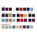 A group of different colors of Menu Solutions Slim Line fabric covers.