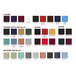 A white background with a group of different colors of Menu Solutions Slim Line fabric.