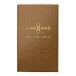 A brown customizable menu cover with a textured pattern and gold lettering.