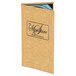 A white Menu Solutions Wicker menu cover with a linen texture.