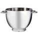 A silver Hamilton Beach stainless steel mixing bowl with handles.