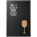 MasterVision PM0327168 16 inch x 24 inch Combo Vino Quote Wall-Mount Chalkboard with Black MDF Frame