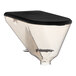 A clear plastic funnel with a black lid, the Bunn 3 lb. Coffee Grinder Hopper.
