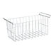a white wire basket with a handle