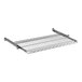 A Regency chrome wire sliding shelf with handles.