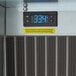 a digital display on a metal surface