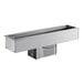 A stainless steel Delfield drop-in refrigerated cold food well with rectangular pans inside.