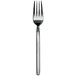 A close-up of a Walco stainless steel table fork with a fieldstone finish.