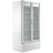 A white Beverage-Air Marketeer Series refrigerated glass door merchandiser.