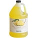 A jug of yellow Narvon Pina Colada slushy concentrate with a pineapple and coconut on the label.