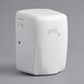 A white rectangular Lavex stainless steel automatic hand dryer box with a label.