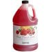 A red plastic jug of Narvon Premium Fruit Punch Slushy Syrup.