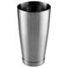 A Barfly stainless steel half size cocktail shaker tin.