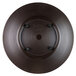 A brown melamine platter with a ginkgo leaf pattern in the middle.