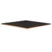 A black square Bon Chef table top on a counter.
