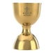 a close-up of a gold cup