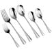An Acopa Edgeworth stainless steel serving fork and spoon.