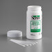 A white plastic vial of Serim 5148Q Chlorine Test Strips with a green label.