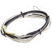 A white and black wire with a white connector on an Avantco Drain Line Heater.