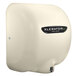 A bone white Excel XLERATOReco hand dryer with black text.