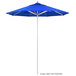 a blue umbrella on a white background