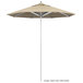 a tan umbrella on a white background
